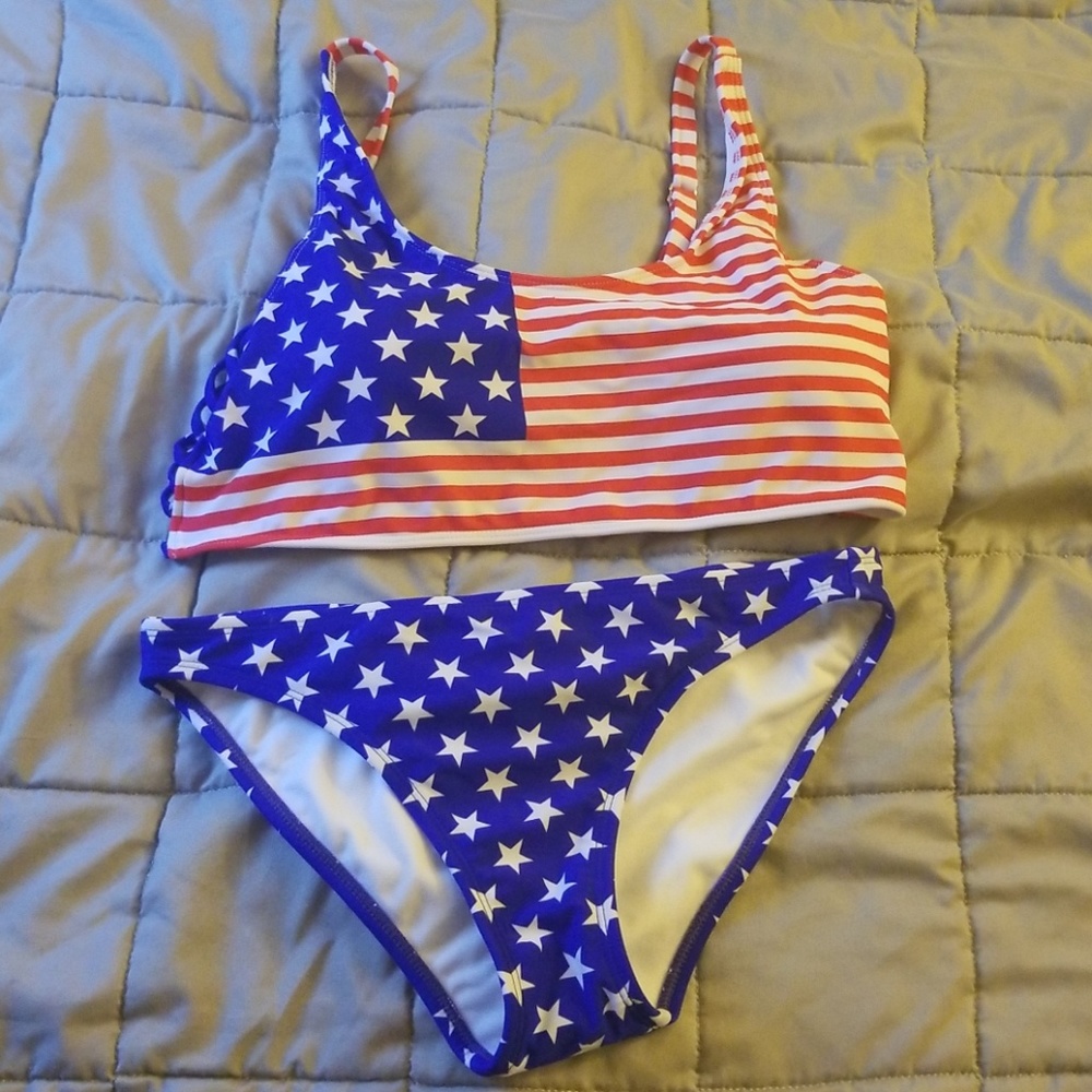 American flag bathing suit